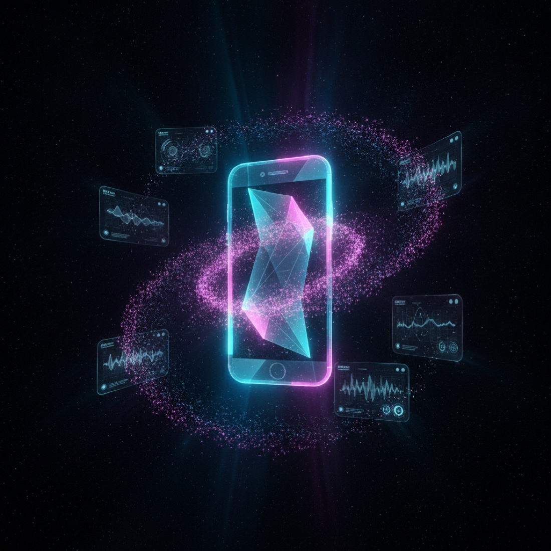 Голографический интерфейс VANTA на смартфоне
